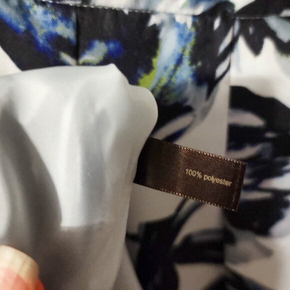 The Limited Blue Floral Print Pleated A-Line Skirt Size XS - Picture 6 of 8